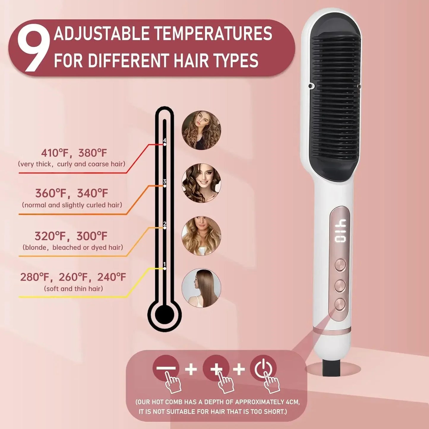 NovaTress™ 2-in-1 Hair Straightener Brush