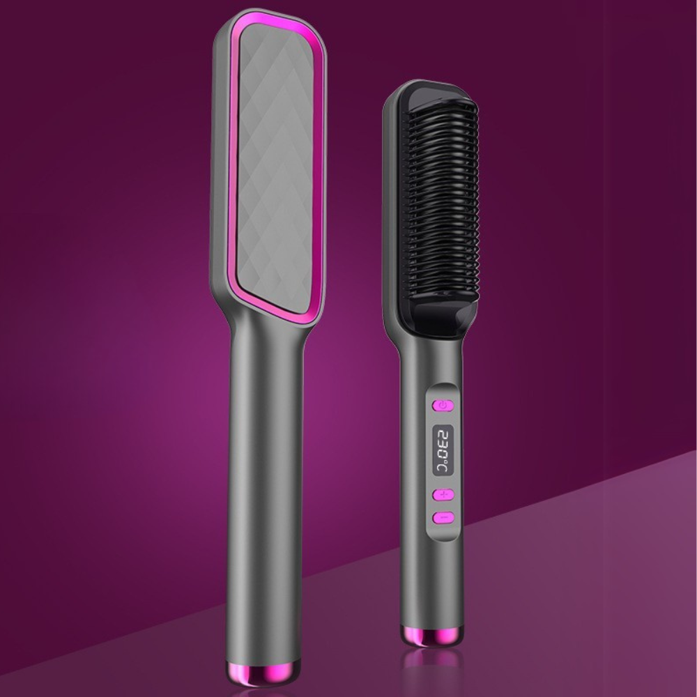 NovaTress™ 2-in-1 Hair Straightener Brush – Nurex